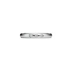 Elsa Peretti® stacking band ring in platinum with diamonds. - Size 6