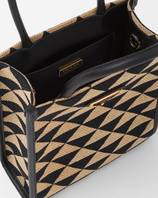 Prada Symbole embroidered fabric mini bag, , hi-res