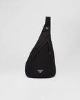 Re-Nylon and leather backpack