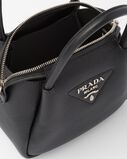 Leather mini handbag with zipper closure, , hi-res