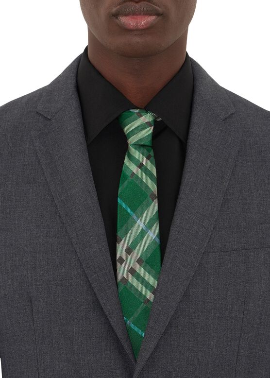 Check Silk Tie, , hi-res