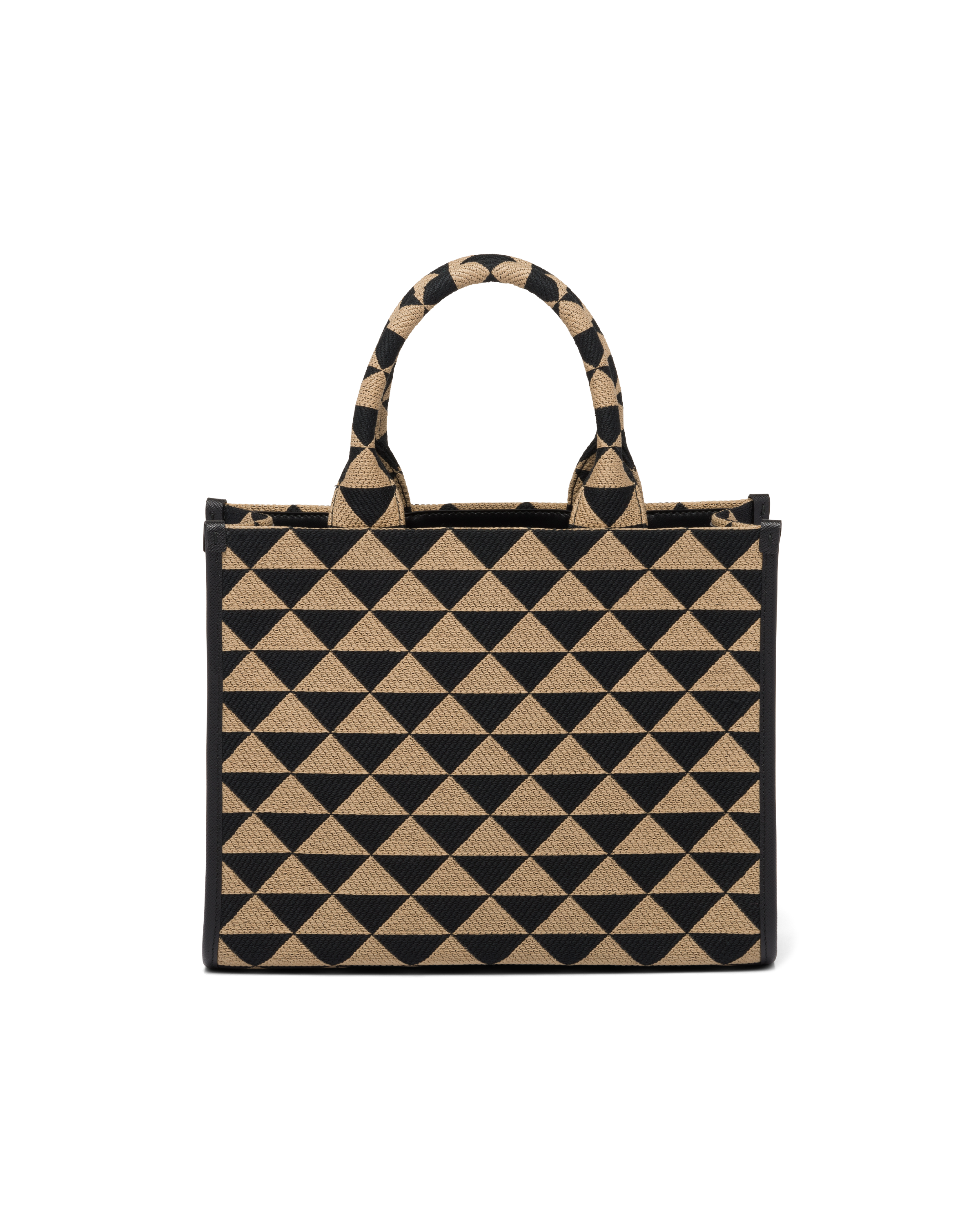 Prada Small Prada Symbole embroidered fabric handbag Top Handle | Heathrow  Boutique