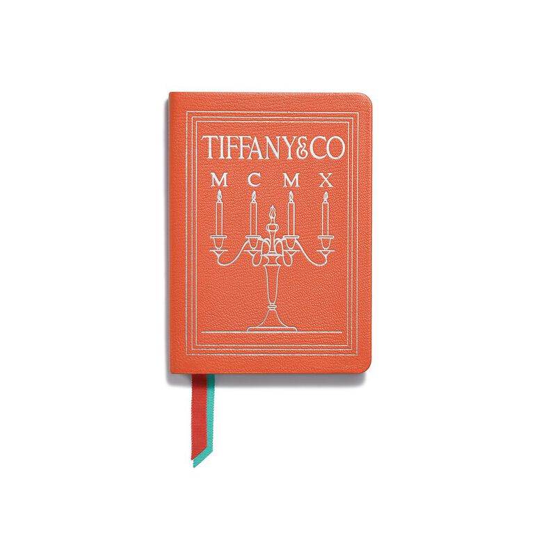 Personal Essentials Notebook in Carnelian Orange Leather, , hi-res