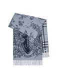 Reversible Etched Knight Cashmere Scarf, , hi-res