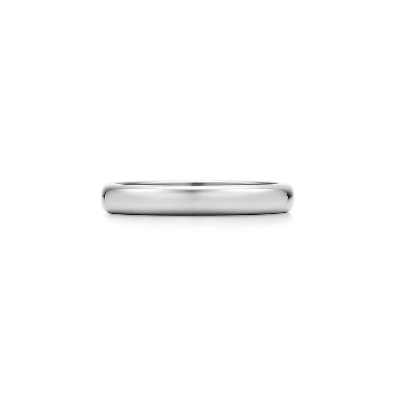 Tiffany Forever Wedding Band Ring in Platinum, 3 mm Wide - Size 4, , hi-res