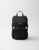 Re-Nylon and Saffiano leather backpack, , hi-res