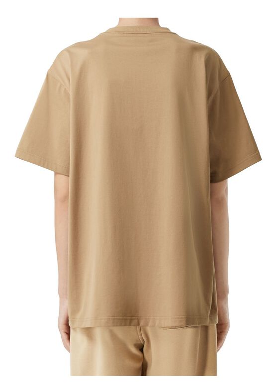 Oak Leaf Crest Cotton Oversized T-shirt, , hi-res