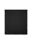 Wide Check Wool Silk Scarf
