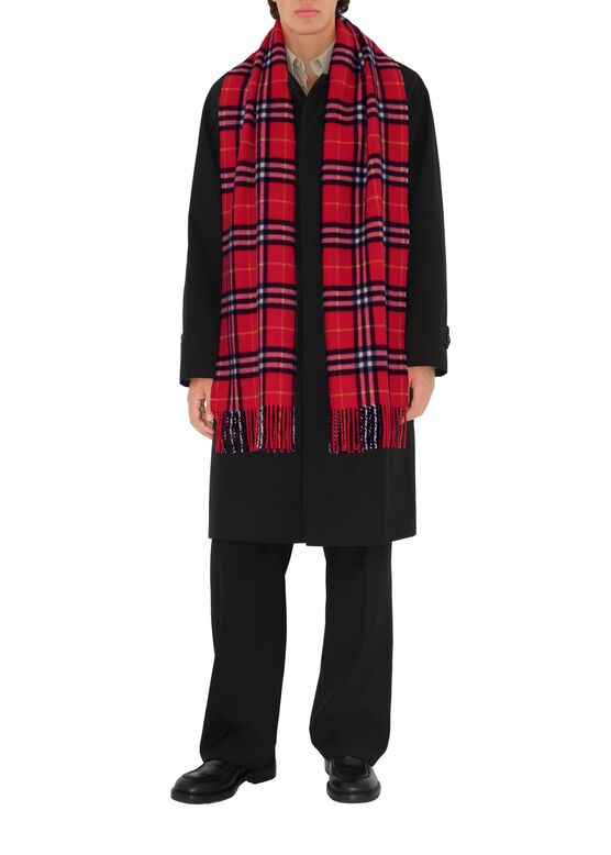 Check Cashmere Scarf, , hi-res