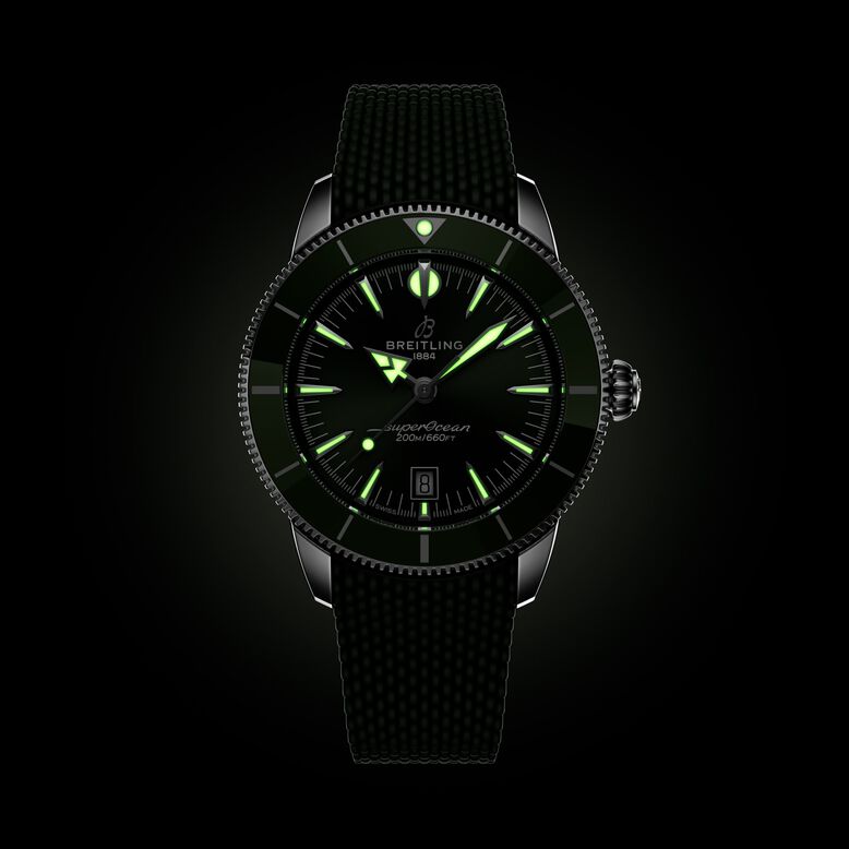 Superocean Heritage B31 Automatic 44mm Mens Watch Green Rubber, , hi-res