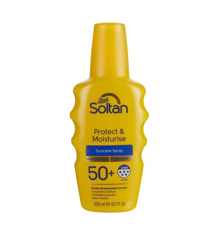 Soltan Protect &amp; Moisturise Suncare Spray SPF50+ 200ml, , hi-res