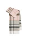 Contrast Check Cashmere Scarf,  Contrast Check Cashmere Scarf