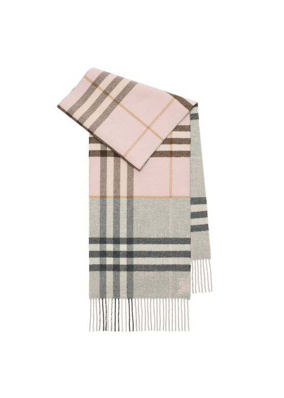 Contrast Check Cashmere Scarf, , hi-res