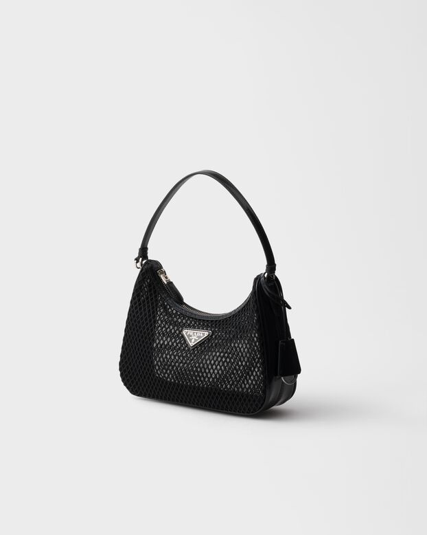 Prada Re-Edition 2005 mesh and brushed leather bag, , hi-res