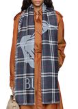 Wide EKD Check Wool Silk Scarf, , hi-res
