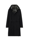 Reversible Wool Hooded Wrap Coat, , hi-res