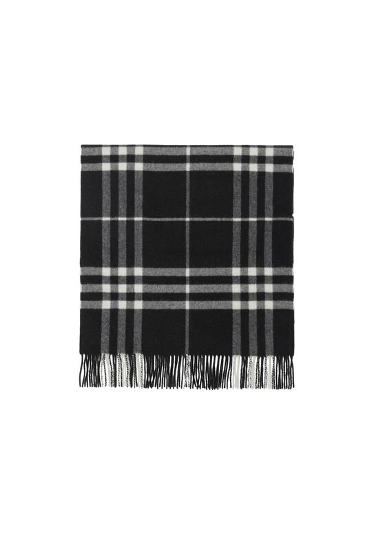 Wide Check Cashmere Scarf, , hi-res