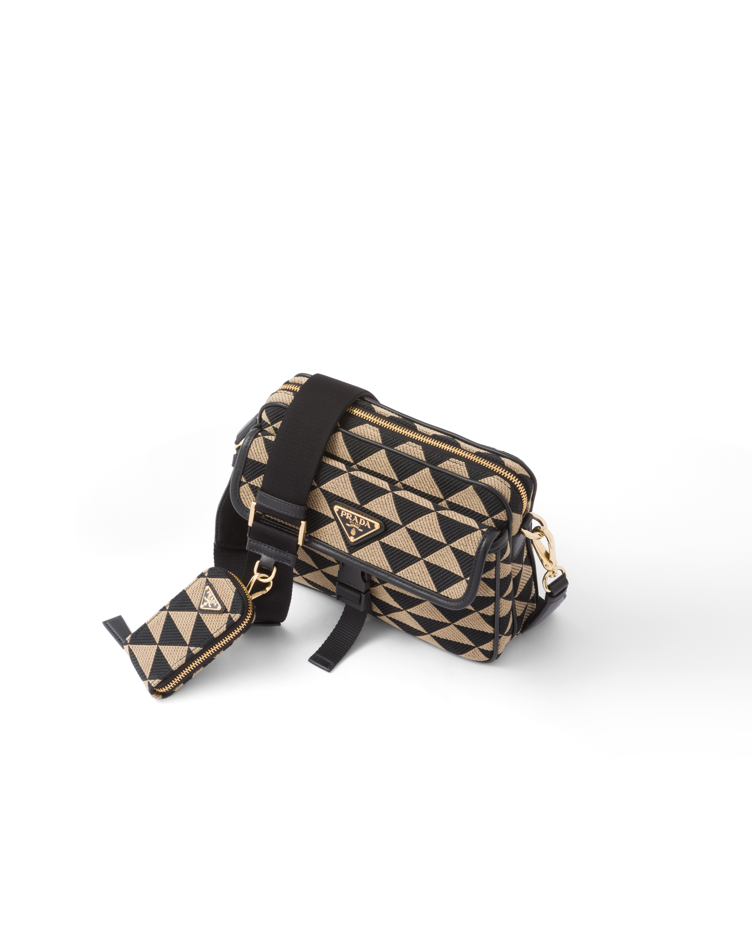 Prada Prada Symbole embroidered fabric bag Crossbody Heathrow