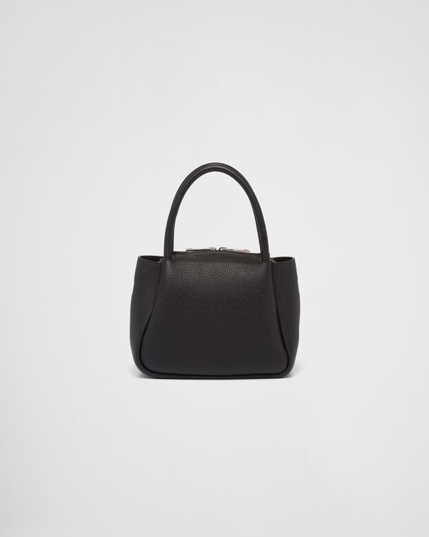 Leather mini handbag with zipper closure, , hi-res