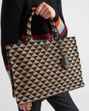 Prada Symbole embroidered fabric tote bag, , hi-res