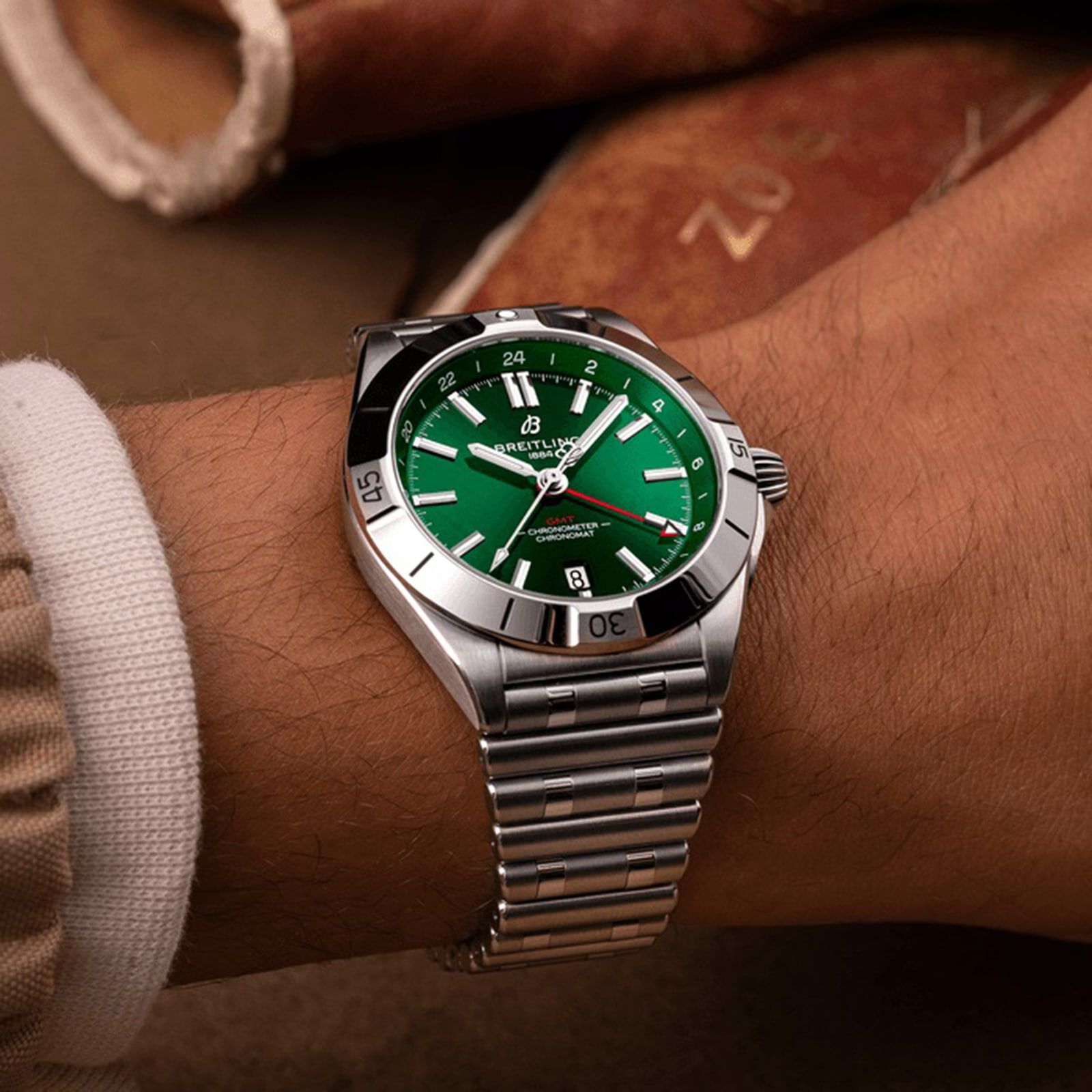Breitling chronomat green dial cheap