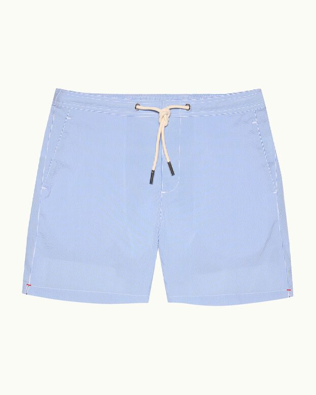 Bulldog Drawcord Seersucker Stripe Catalina Blue/White Stripe, , hi-res