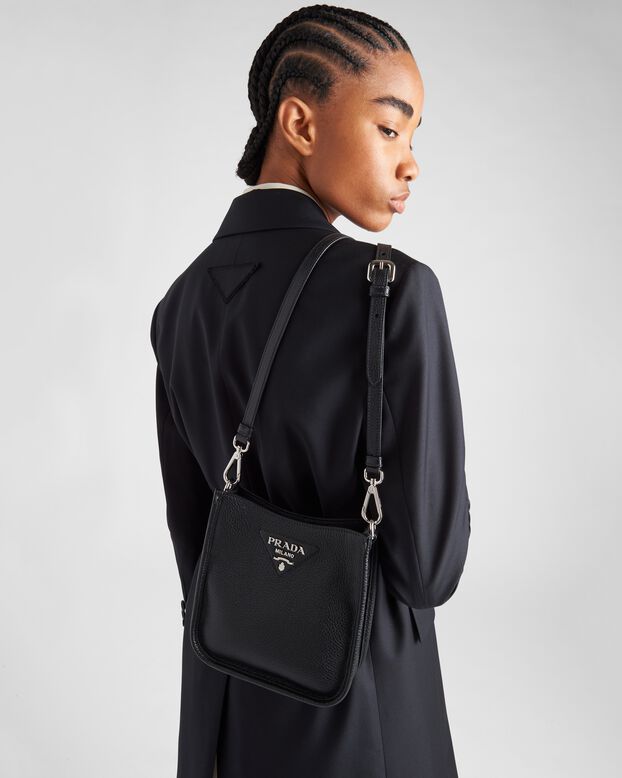 Leather mini shoulder bag, , hi-res