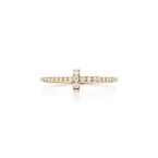 Tiffany T Diamond Wire Band Ring in Yellow Gold - Size 8 1/2