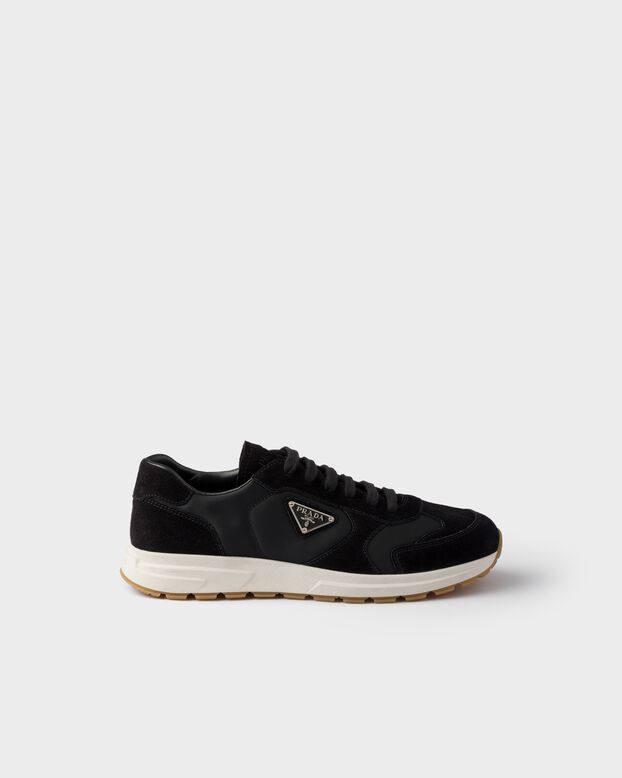Prax suede and Re-Nylon sneakers, , hi-res