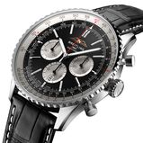 Navitimer B01 Chronograph 46 Stainless Steel Leather Strap Watch, , hi-res