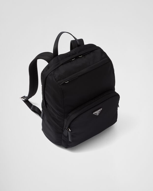 Re-Nylon and Saffiano leather backpack, , hi-res