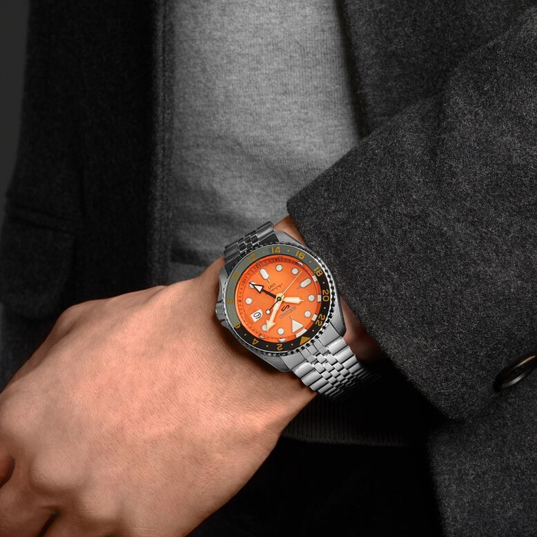 5 Sports 'Mikan Orange' GMT SKX Re-Interpretation 42.5mm Mens Watch, , hi-res