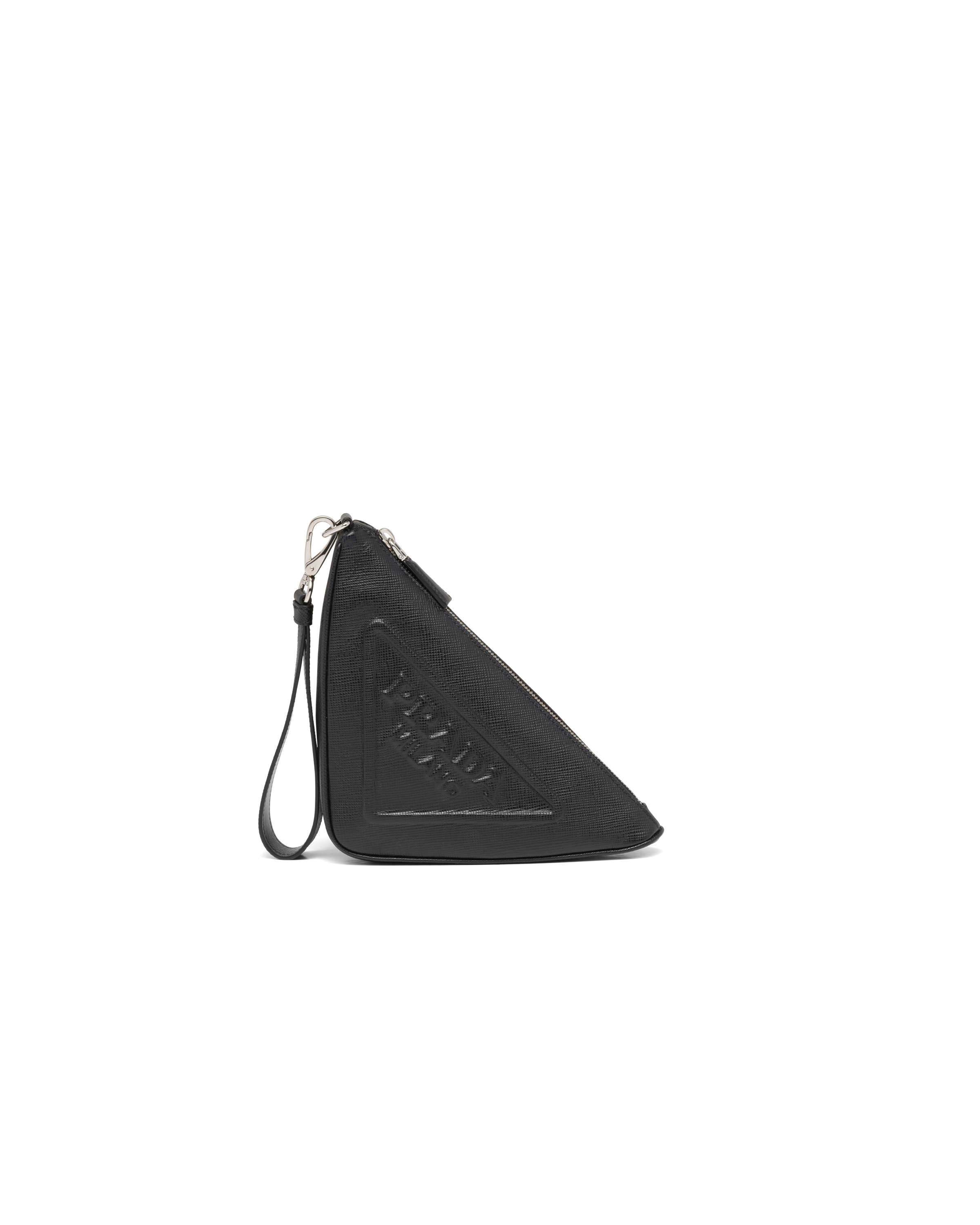 Prada Leather Prada Triangle pouch Travel | Heathrow Boutique