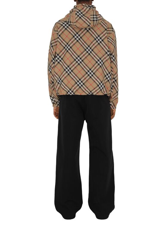 Reversible Check Hooded Jacket, , hi-res