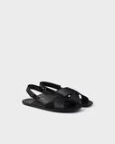 Dec&ograve; leather crisscross sandals, , hi-res