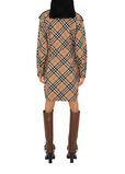 Check Cotton Shirt Dress, , hi-res