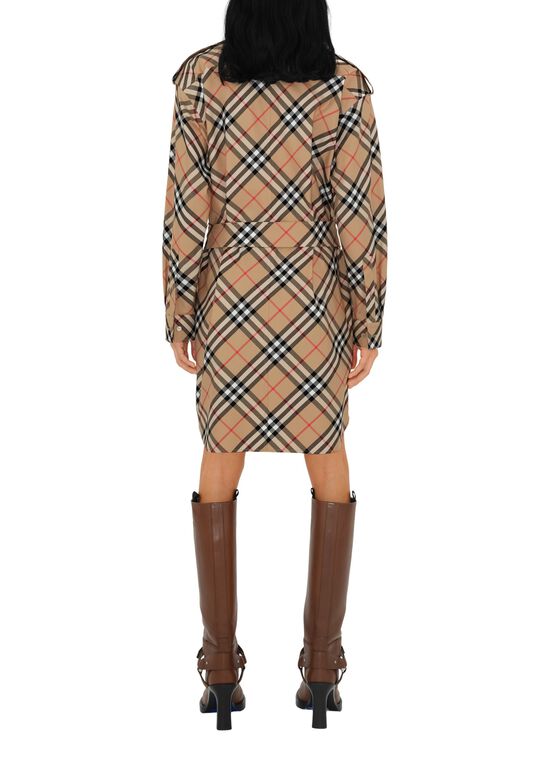 Check Cotton Shirt Dress, , hi-res