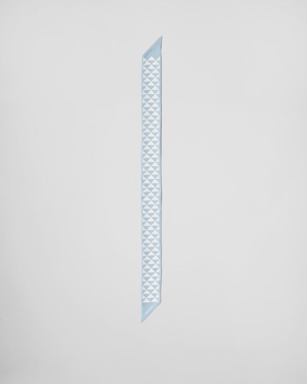 Printed silk tie, , hi-res
