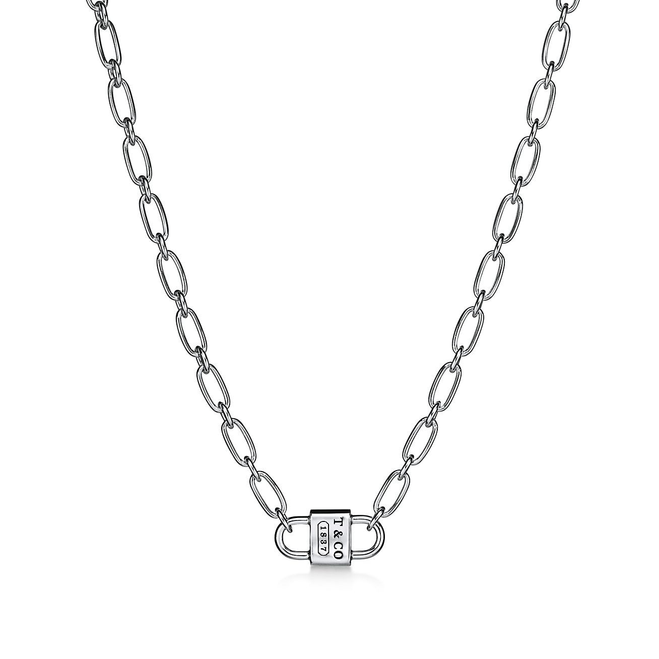 Tiffany Co Tiffany 1837™ Small Double Lock Necklace in Sterling