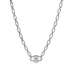 Tiffany 1837™ Small Double Lock Necklace in Sterling Silver - Size 16 in