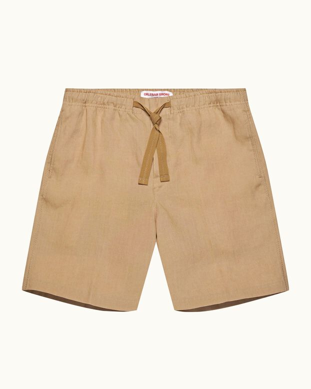 Alex Short Linen Biscuit, , hi-res