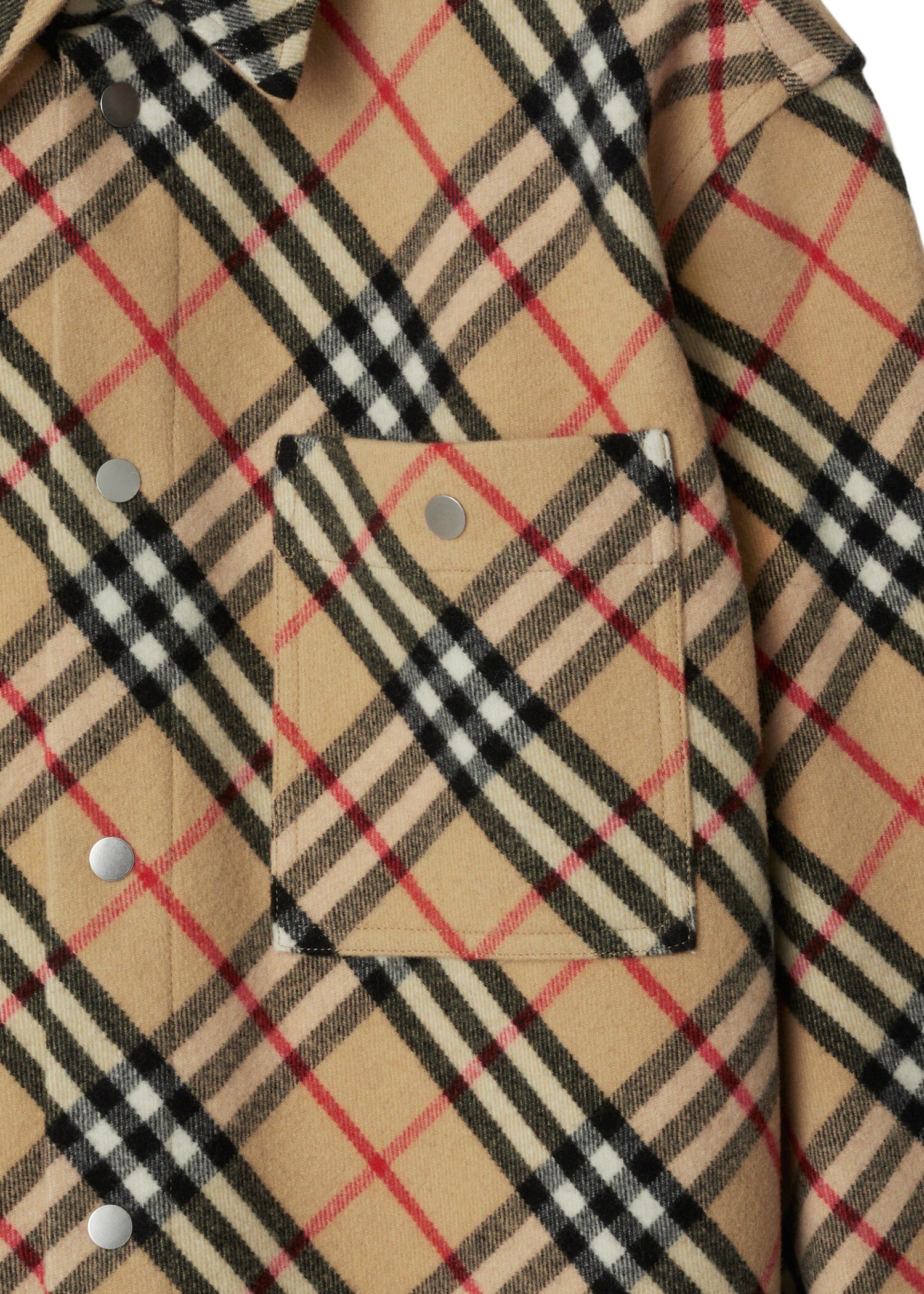 Burberry Oversized Check Wool Shirt Tops | Heathrow Reserve & Collect
