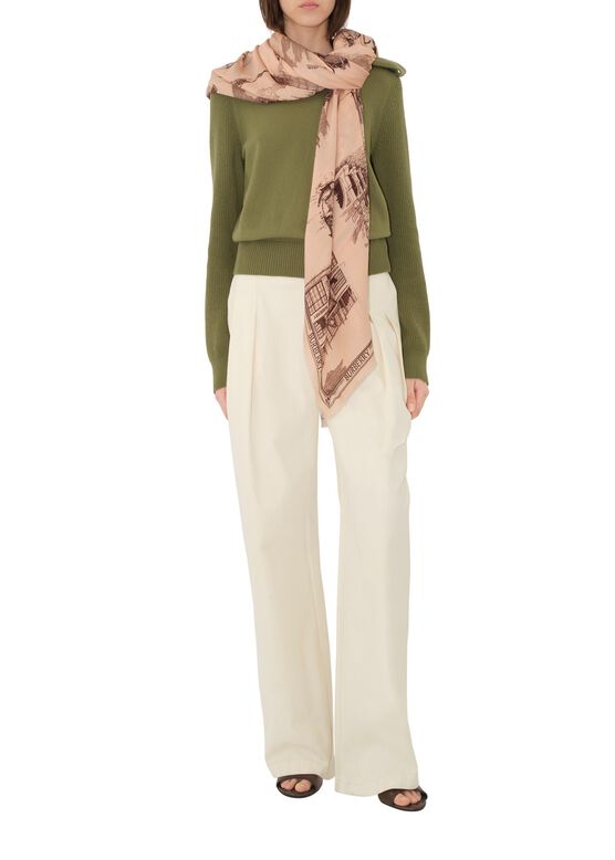 London Landmarks Wool Silk Scarf, , hi-res