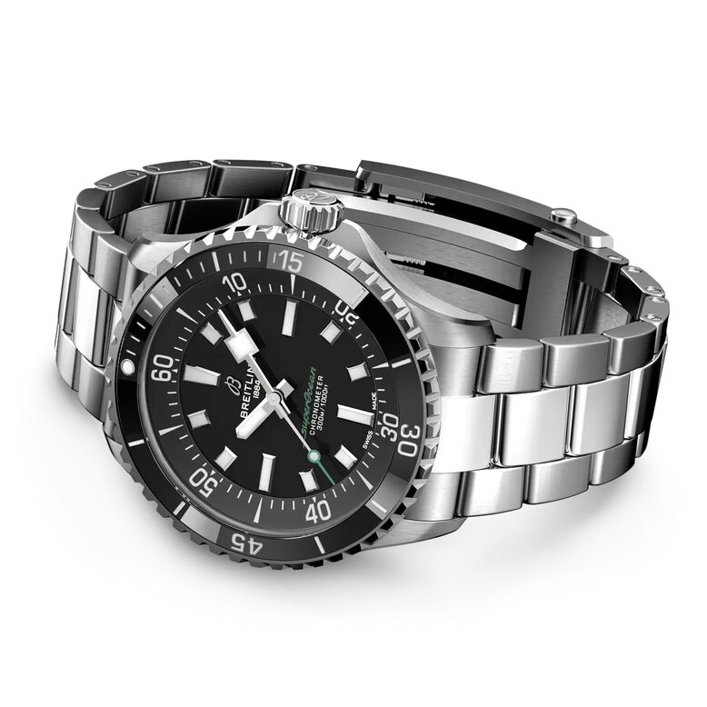 Superocean 42mm UK Limited Edition Mens Watch Black Dial Stainless Steel Bracelet, , hi-res