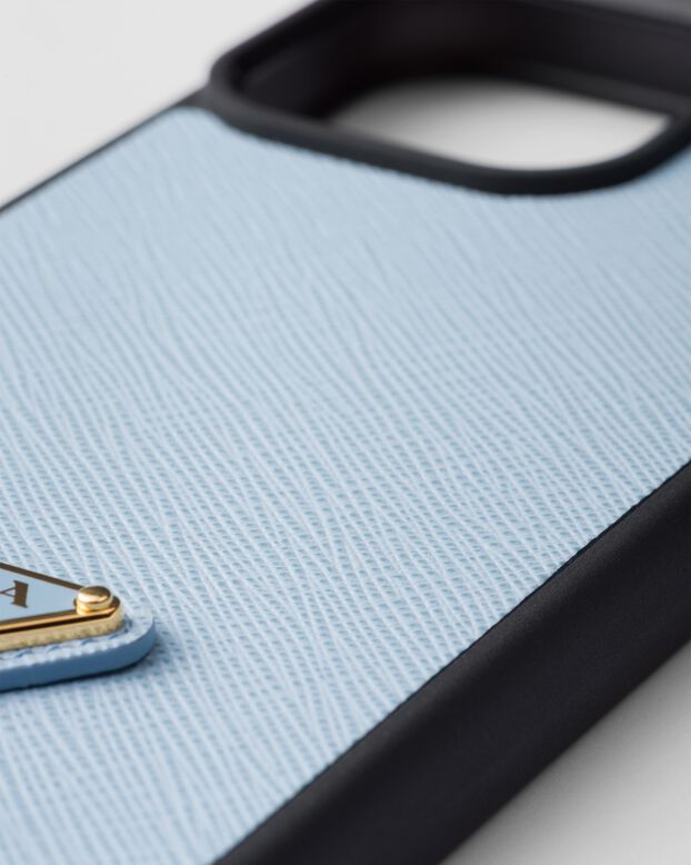 Saffiano leather cover for iPhone 15 Pro Max, , hi-res