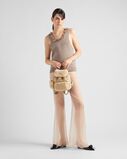 Re-Nylon and shearling backpack, , hi-res