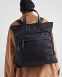 Re-Nylon and Saffiano leather tote bag, , hi-res