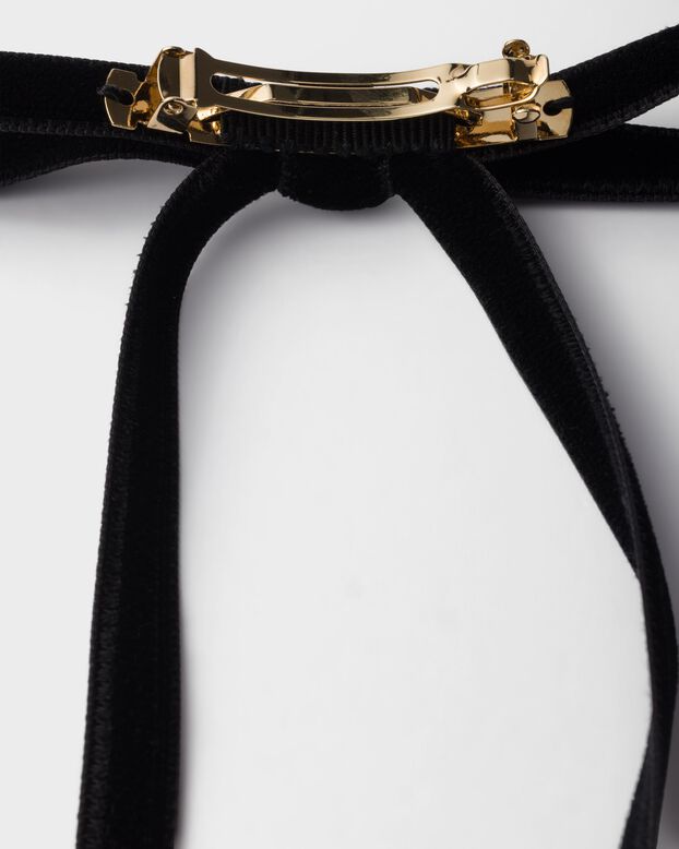 Velvet hair clip, , hi-res