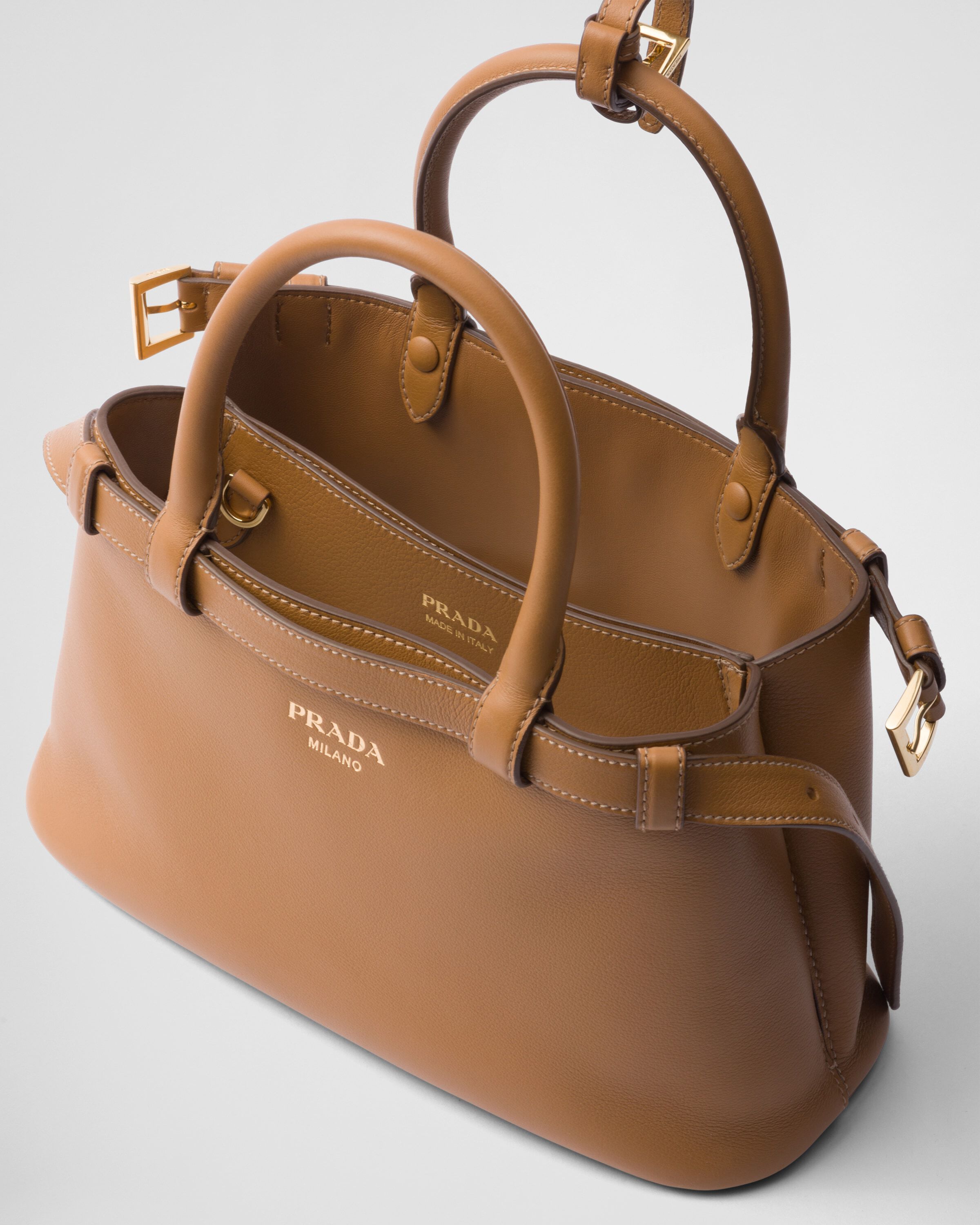 Prada Prada Buckle small leather handbag with double belt Top Handle Heathrow Reserve Collect