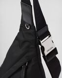 Re-Nylon and leather backpack, , hi-res